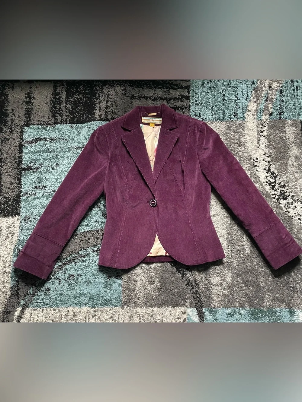 Allen B. By Allen Schwartz violet Corduroy Blazer & matching trouser 2piece suit